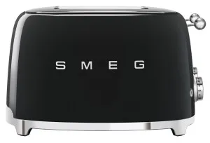 Smeg 50's Style 4 Slice Toaster Black TSF03BLAU by Smeg, a Small Kitchen Appliances for sale on Style Sourcebook