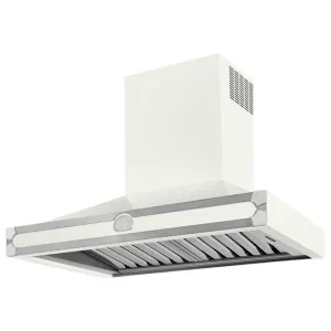 La Cornue Albertine 90cm Canopy Rangehood Pure White with Brushed Nickel HS9WN21ET0 by La Cornue, a Rangehoods for sale on Style Sourcebook