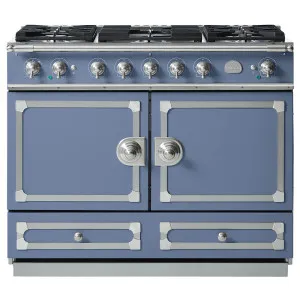 La Cornue Cornufe 110cm Dual Fuel Freestanding Oven Paris Blue with Brushed Nickel CFE110DFPB-N by La Cornue, a Cooktops for sale on Style Sourcebook