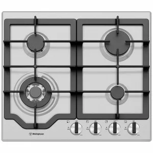 Westinghouse 60cm 4 Burner Natural Gas Cooktop Stainless Steel WHG644SC by Westinghouse, a Cooktops for sale on Style Sourcebook
