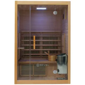 Revel NordicWave 2 Person Infrared & Traditional Hybrid Sauna R-CS-2P by Revel, a Saunas for sale on Style Sourcebook