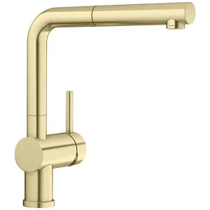 Blanco LINUS-S Pull Out Mixer Tap Satin Gold 526685 by Blanco, a Kitchen Taps & Mixers for sale on Style Sourcebook