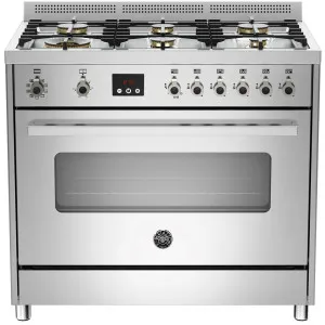 Bertazzoni 90cm Professional Series Freestanding Dual Fuel Oven/Stove PRO906MFESXE by Bertazzoni, a Cooktops for sale on Style Sourcebook