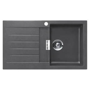 Abey Shock Signus Single Right Hand Bowl Sink with Drainer - Stone D100SR by Abey, a Kitchen Sinks for sale on Style Sourcebook