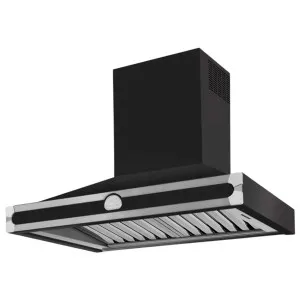La Cornue Albertine 90cm Canopy Rangehood Matte Black with Brushed Nickel HS9NN21ET0 by La Cornue, a Rangehoods for sale on Style Sourcebook