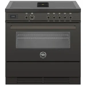Bertazzoni 90cm Professional Airtec Dark Grey Induction Freestanding Oven with Integrated Downdraft PROCH94I1ECAT by Bertazzoni, a Cooktops for sale on Style Sourcebook