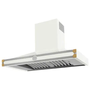 La Cornue Cornufe 110cm Canopy Rangehood Pure White with Polished Brass HS1WF21ET0 by La Cornue, a Rangehoods for sale on Style Sourcebook