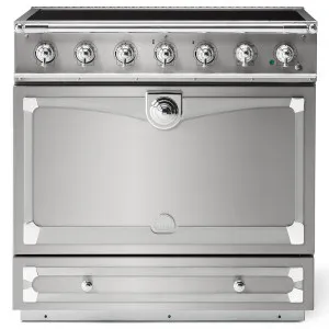 La Cornue Albertine 90cm Induction Freestanding Oven Brushed Stainless Steel with Polished Chrome ALB90EISS-C by La Cornue, a Cooktops for sale on Style Sourcebook