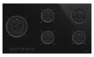 Smeg 90cm Dolce Stil Novo Aesthetic Natural Gas Cooktop PV695LCNRAU by Smeg, a Cooktops for sale on Style Sourcebook