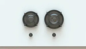 Pitt Bely 2 Burner Natural Gas Cooktop Professional Brass BELY2PTNG by Pitt, a Cooktops for sale on Style Sourcebook