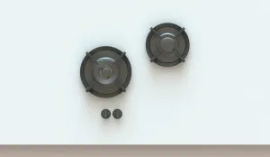 Pitt Baluran 2 Burner Natural Gas Cooktop Black Brass BALURAN2BTNG by Pitt, a Cooktops for sale on Style Sourcebook