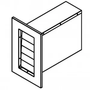 Qasair Back Draft Wall Vent Vertical Single Motor Ducting BDWVV1 by Qasair, a Rangehoods for sale on Style Sourcebook