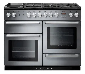 Falcon 110cm Nexus Freestanding Dual Fuel Oven/Stove Stainless Steel and Nickel NEX110DFSS-CH by Falcon, a Cooktops for sale on Style Sourcebook