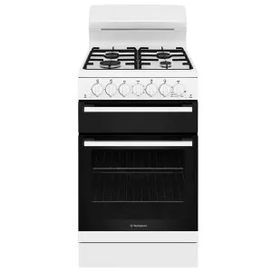 Westinghouse 54cm White Natural Gas Freestanding Oven WLG510WCH by Westinghouse, a Cooktops for sale on Style Sourcebook