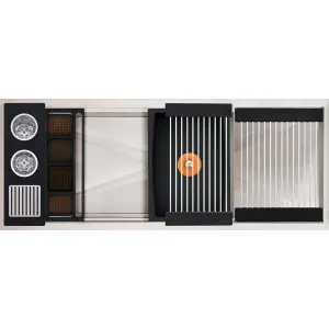 The Galley Ideal WashStation 3S + DryDock Wash Kit Graphite IWA-3-S-DD-12-S-GT by The Galley, a Kitchen Sinks for sale on Style Sourcebook