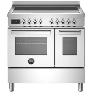 Bertazzoni Professional Series 90cm 5-Zone Induction Cooktop with Electric Double Oven Cooker Stainless Steel PRO95I2EXT by Bertazzoni, a Cooktops for sale on Style Sourcebook