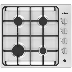 Chef 60cm Natural Gas Stainless Steel Cooktop Battery Ignition CHG642SC by Chef, a Cooktops for sale on Style Sourcebook