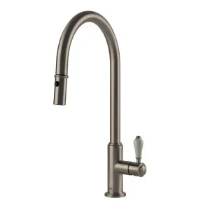 Turner Hastings Ludlow Pull Out Sink Mixer Brushed Nickel LU108PM-BN by Turner Hastings, a Kitchen Taps & Mixers for sale on Style Sourcebook