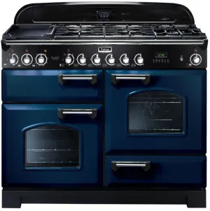 Falcon 110cm Classic Deluxe Freestanding Dual Fuel Oven/Stove Royal Blue and Chrome CDL110DFRB-CH by Falcon, a Cooktops for sale on Style Sourcebook