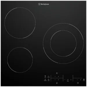 Westinghouse 60cm 3 Zone Ceramic Cooktop WHC633BE by Westinghouse, a Cooktops for sale on Style Sourcebook