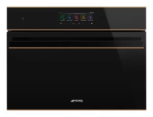 Smeg Dolce Stil Novo Omnichef 45cm Black with Copper Trim SOA4606WAPNR by Smeg, a Ovens for sale on Style Sourcebook