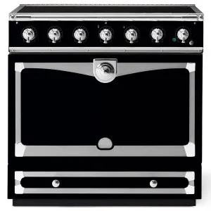 La Cornue Albertine 90cm Induction Freestanding Oven Shiny Black with Polished Chrome ALB90EIBL-C by La Cornue, a Cooktops for sale on Style Sourcebook
