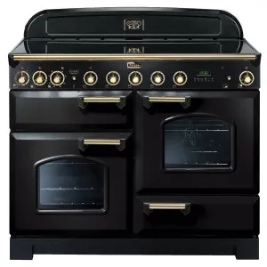 Falcon 110cm Black Induction Classic Deluxe Freestanding Oven CDL110EIBLBR by Falcon, a Cooktops for sale on Style Sourcebook