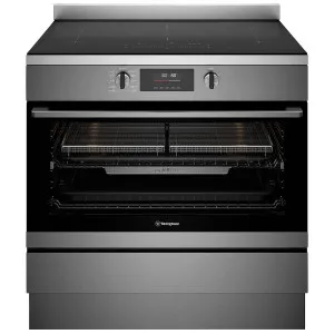 Westinghouse 90cm Electric Freestanding Oven with Induction Cooktop Dark Stainless Steel WFE9756DD by Westinghouse, a Cooktops for sale on Style Sourcebook