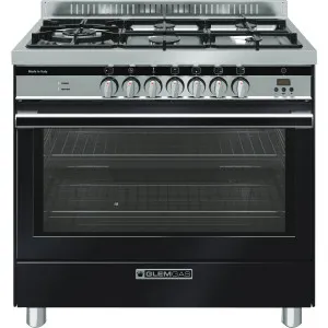 Glem Gas 90cm Dual Fuel Freestanding Oven Matte Black GS965GEMB by Glem Gas, a Ovens for sale on Style Sourcebook