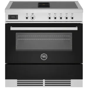 Bertazzoni 90cm Professional Airtec Black Induction Freestanding Oven with Integrated Downdraft PROCH94I1ENET by Bertazzoni, a Cooktops for sale on Style Sourcebook