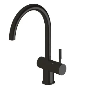 Sussex Taps Voda Curved Sink Mixer Tap - Matte Opium Black VSMC-58 by Sussex Taps, a Kitchen Taps & Mixers for sale on Style Sourcebook