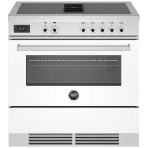 Bertazzoni 90cm Professional Airtec White Induction Freestanding Oven with Integrated Downdraft PROCH94I1EBIT by Bertazzoni, a Cooktops for sale on Style Sourcebook