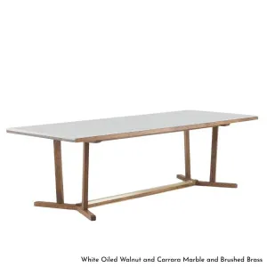 De La Espada Shaker Dining Table Small in Walnut with Stone Top 764SMW by De La Espada, a Dining Tables for sale on Style Sourcebook