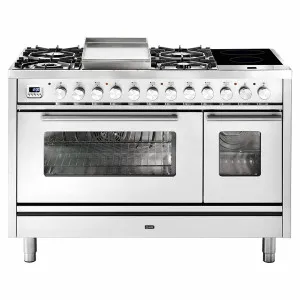 ILVE Professional Plus 120cm Freestanding Double Dual Fuel Oven/Stove P12FIDWE3SS by Ilve, a Ovens for sale on Style Sourcebook