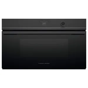 Fisher & Paykel 76cm Series 9 Contemporary Compact Combi-Microwave Oven Black Glass OM76NDTDB1 by Fisher & Paykel, a Microwave Ovens for sale on Style Sourcebook
