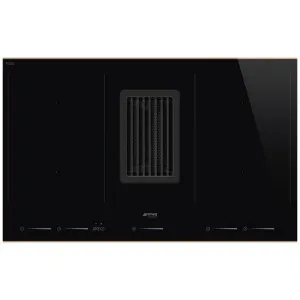 Smeg 83cm Dolce Stil Novo 4 Zone Induction Cooktop with Integrated Downdraft HOBD682R1 by Smeg, a Cooktops for sale on Style Sourcebook