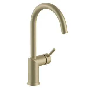 Fantini Nostromo Sink Mixer - Matte British Gold PVD 42P61855FZ by Fantini, a Kitchen Taps & Mixers for sale on Style Sourcebook