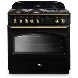 Falcon 90cm Classic FX Black Dual Fuel Freestanding Oven CLA90FXDFBL-BR by Falcon, a Cooktops for sale on Style Sourcebook