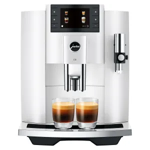 JURA E8 INTC Piano White Automatic Coffee Machine 15662 by Jura, a Espresso Machines for sale on Style Sourcebook