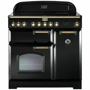 Falcon 90cm Classic Deluxe Freestanding Induction Oven/Stove Black and Brass CDL90EIBLBR by Falcon, a Cooktops for sale on Style Sourcebook