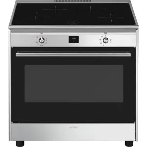 Smeg 90cm Induction Stainless Steel Freestanding Oven CG90CIXT by Smeg, a Cooktops for sale on Style Sourcebook