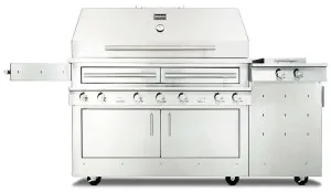 Kalamazoo K1000 NG 304 Hybrid Fire Freestanding Grill w/ Side Burner K1000HS-AU-NG-S4 by Kalamazoo, a BBQs for sale on Style Sourcebook