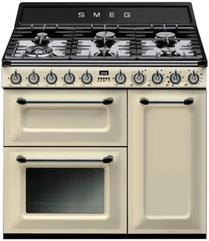 Smeg 90cm Victoria Aesthetic Freestanding Dual Fuel Oven/Stove TRA93P by Smeg, a Cooktops for sale on Style Sourcebook