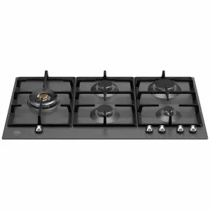 Bertazzoni 90cm Heritage Series Natural Gas Cooktop with Lateral Dual Wok P905LHERNE by Bertazzoni, a Cooktops for sale on Style Sourcebook