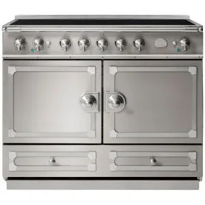La Cornue Cornufe 110cm Induction Freestanding Oven Brushed Stainless Steel with Brushed Nickel CFE110EISS-N by La Cornue, a Cooktops for sale on Style Sourcebook