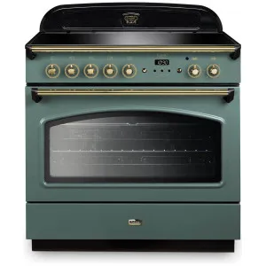 Falcon 90cm Classic FX Induction Freestanding Oven/Stove Mineral Green and Brass CLA90FXEIMG-BR by Falcon, a Ovens for sale on Style Sourcebook