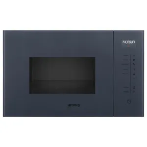 Smeg Linea 25L Built-In Microwave with Grill Neptune Grey FMIA125G by Smeg, a Microwave Ovens for sale on Style Sourcebook