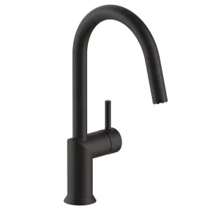 Fantini Nostromo Sink Mixer with Pull Out Hose - Deep Black PVD 42S11852FZ by Fantini, a Kitchen Taps & Mixers for sale on Style Sourcebook