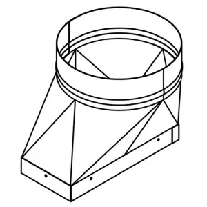 Qasair Rectangular to Round Transition Single Motor Ducting TR1 by Qasair, a Rangehoods for sale on Style Sourcebook