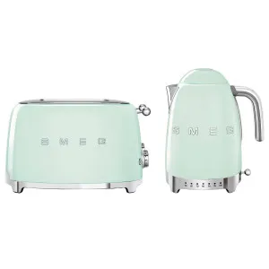 Smeg Temperature Control Kettle and Four Slice Toaster Breakfast Pack Pastel Green KLF04PGAUTSF03PGAU by Smeg, a Small Kitchen Appliances for sale on Style Sourcebook